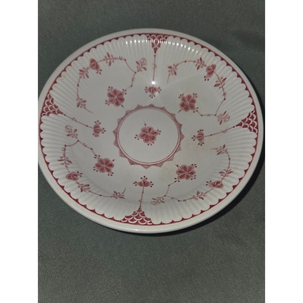 Franciscan Erica English Ironstone Fruit Dessert Bowl Red Floral Made in England